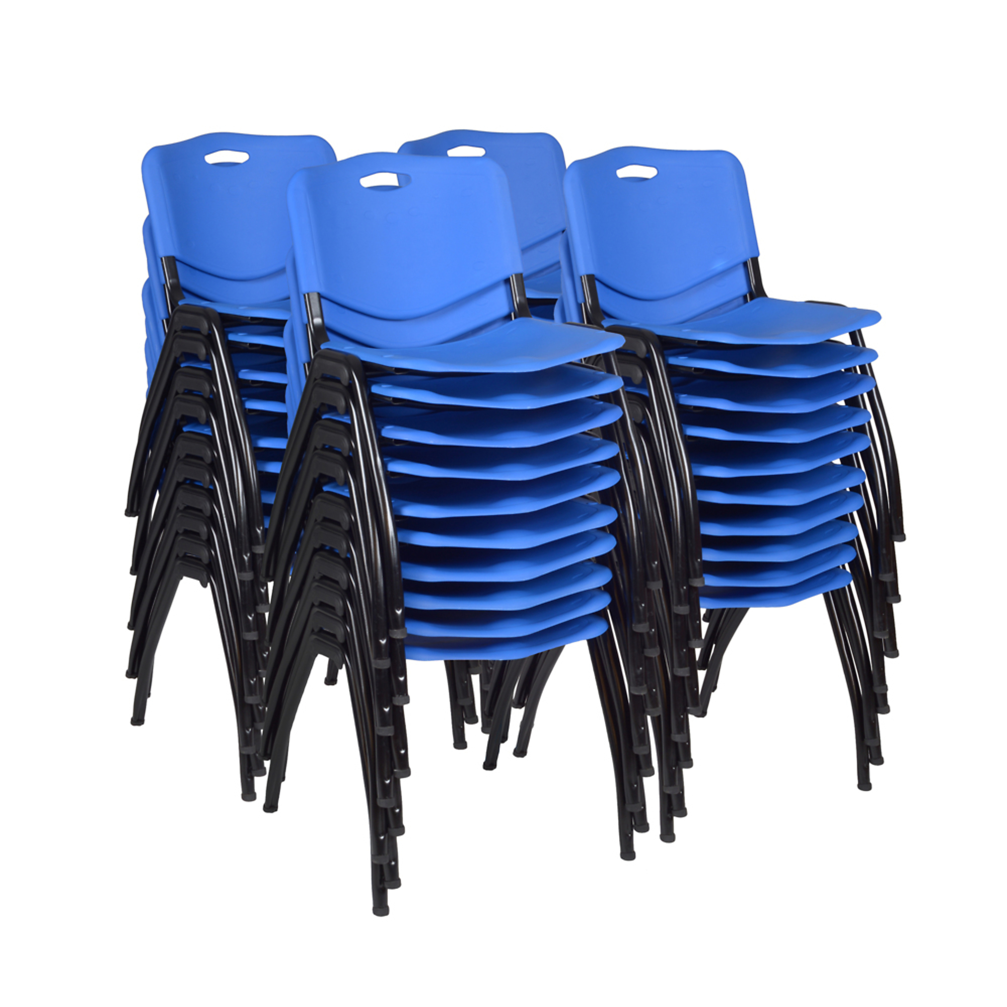 Regency Furniture, Lightweight Stackable Sturdy Breakroom Chair Blue, Included (qty.) 40 Model# 4700BE40PK